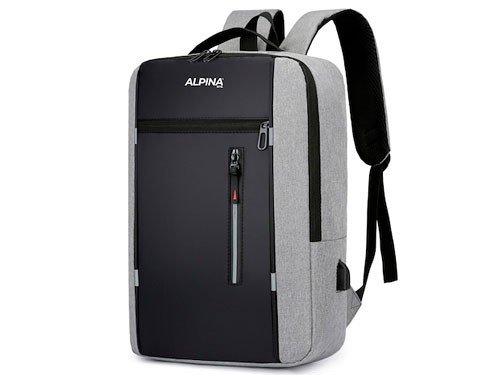 MOCHILA PORTA NOTEBOOK 17 CON CARGA USB TELA ANTIDESGARRO ALPINA 1327