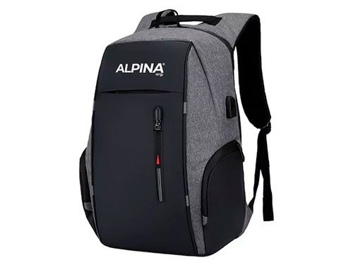 MOCHILA ANTIRROBO PORTA NOTEBOOK 15.6" C/USB ANTIDESGARRO ALPINA