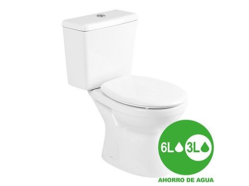 Kit de inodoro Italiana con depósito, tapa y accesorios blanco Roca