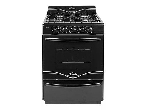 Cocina a gas 56 cm 4 hornallas negra FLOR 5517F Florencia