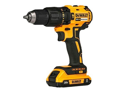 Taladro percutor inalámbrico baterías cargador y maletín 20 V Dewalt