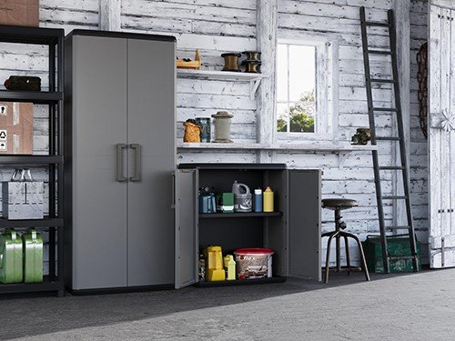 Armario Classic Alto gris 2 puertas 68 x 166 x 39 cm Keter