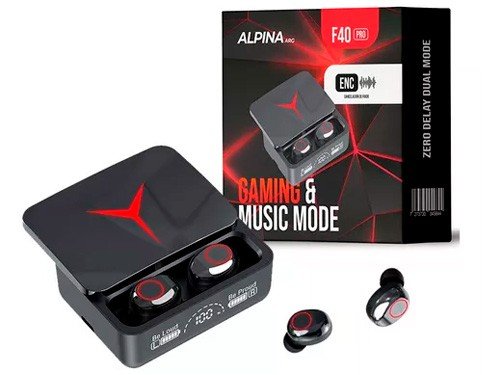 Auriculares Inalambricos Gamer Alpina F40 Pro Bluetooth 5.3