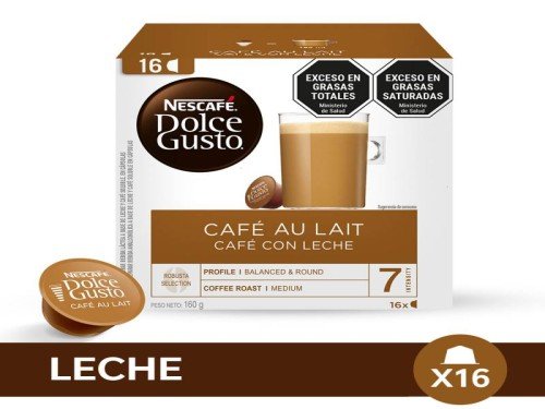 Cápsulas Café con Leche Nescafé Dolce Gusto x 16u.