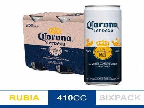 Cerveza Corona Lata 410cc x6