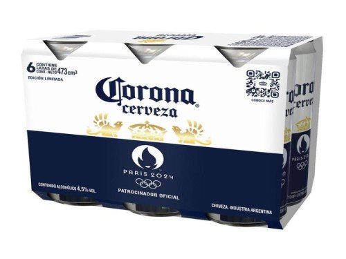 Cerveza Rubia Jjoo Lata Pack x 6 Un. Corona x 473 cc.