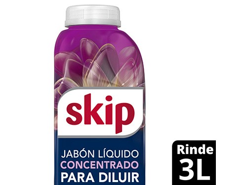 Jabón Líquido Ropa Diluir Baja Espuma Botella Skip x 500 cc.