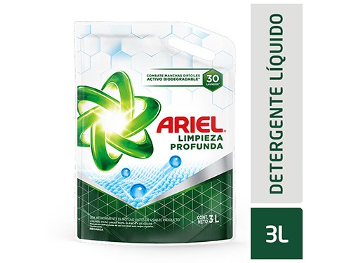 Jabón Líquido Ropa Limpieza Profunda Ariel x 3 Lt.