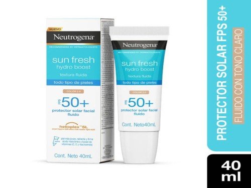 Protector Solar Facial Sun Fluido 2 Fps 50 + Neutrogena x 40 cc.