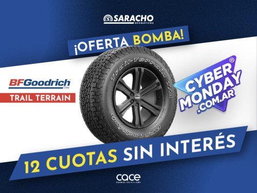 12 CUOTAS SIN INTERES - Neumático 225/65 R17 BFGOODRICH TRAIL TERRAIN