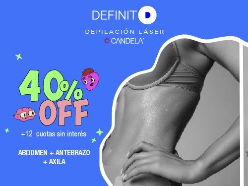 Depilación Candela, 6 sesiones de Abdomen + Antebrazo + Axila