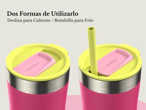 Vaso Termico Contigo C/bombilla Streetervielle 710ml Frio/calor Azalea