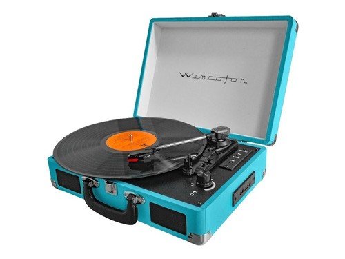 Tocadiscos Bluetooth Graba Vinilo A Usb Wincofon Winco W-406