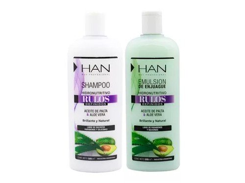 Han Kit Rulos Shampoo Acondicionador Mascara Crema De Peinar