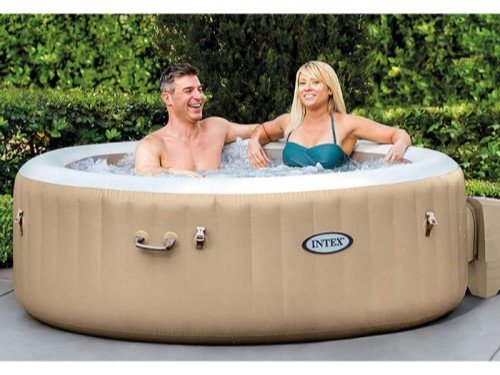 SPA INFLABLE INTEX BURBUJAS REDONDO 196X71CM. 4 PERSONAS