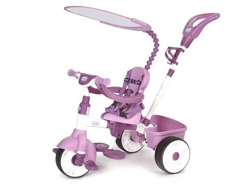 Little Tikes Triciclo Direccional Con Manija 4 En 1 Rosa