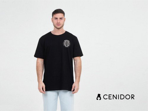 Remera Oversize Negra Apparel 40% OFF Cenidor