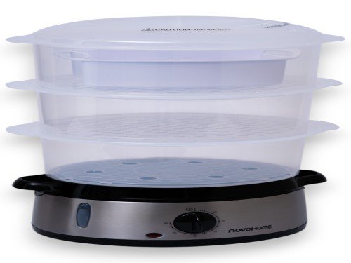 Vaporera Novohome Vp300 3 Recipientes 9 L 800 W Temporizador