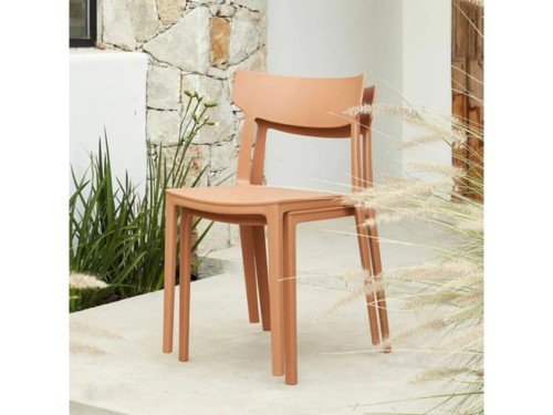 Silla de jardin comedor moderna plastico Rio