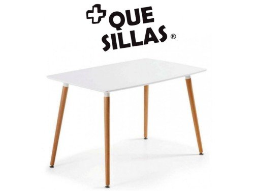 Mesa de comedor nordica madera Eames 140 x 80