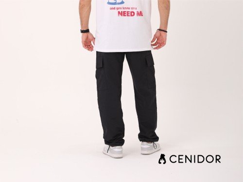 Pantalón Jogger Parachute Negro Cenidor 15% OFF