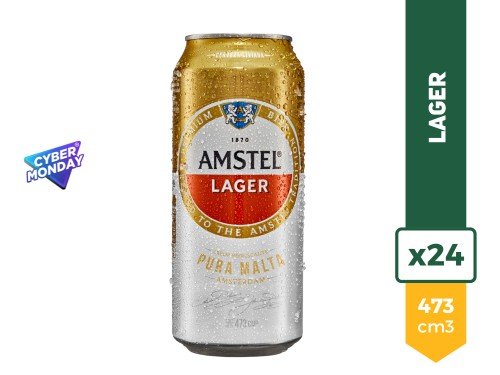 Cerveza Amstel Lager 473cc x 24