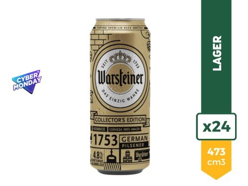 Cerveza Warsteiner 473cc x 24