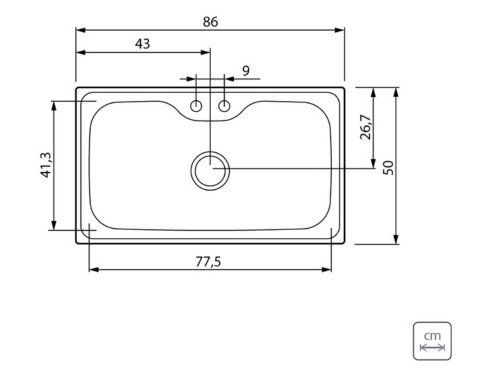 Bacha simple de cocina morgana maxi 78fx satinada Tramontina