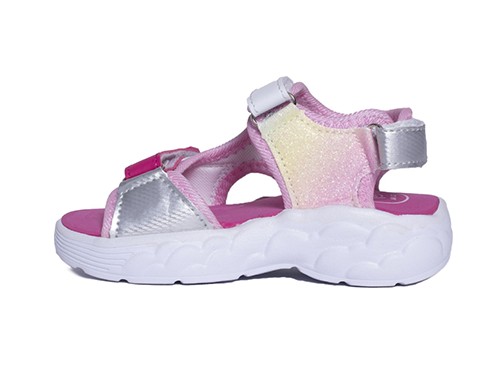 Sandalias Footy Nena Reinbow Unicorn Rosa Con Luz