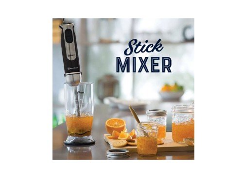 Batidora De Inmersion Stick Mixer Oster 2802 Con Vaso 800w Color Negro