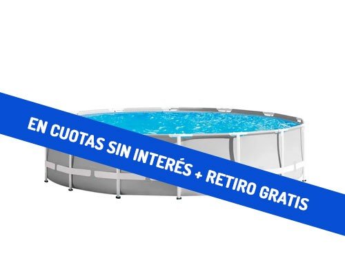 Pileta Estructural Redonda Intex Lts 427 con bomba y accesorios