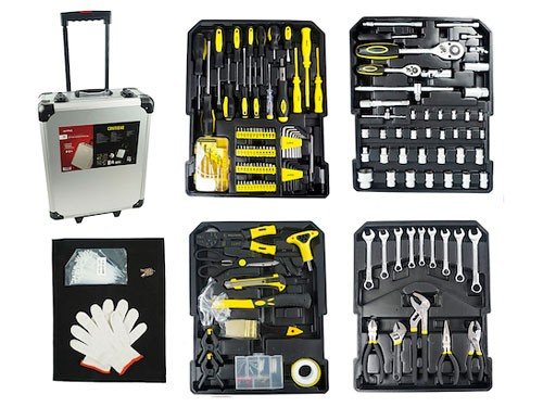 KIT HERRAMIENTAS VALIJA MALETIN ALUMINIO ALPINA 299 PIEZAS