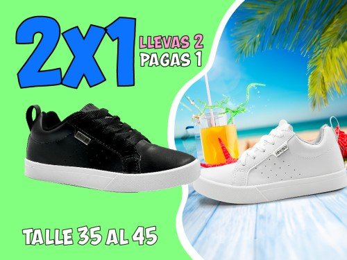 Zapatillas Verano Basicas Ecocuero Hombre Mujer unisex Blanco Y Negro