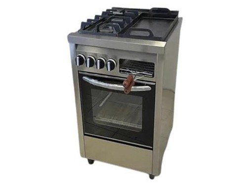 Cocina 991 Ancho 55Cm A Gas Carlitera Reja Fundicion  Inoxidable Usman