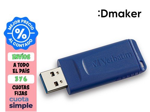 PENDRIVE 32GB VERBATIM FLASH USB 2.0 AZUL CUBIERTA RETRÁCTIL