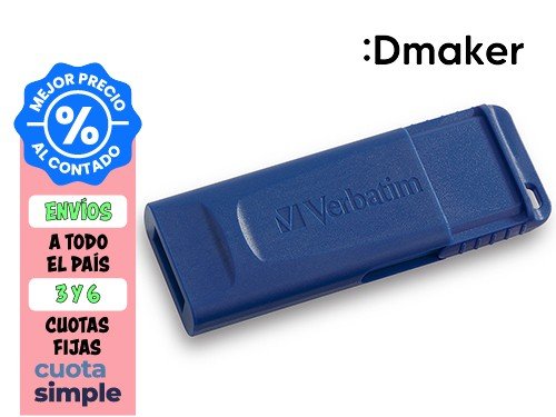 PENDRIVE 32GB VERBATIM FLASH USB 2.0 AZUL CUBIERTA RETRÁCTIL