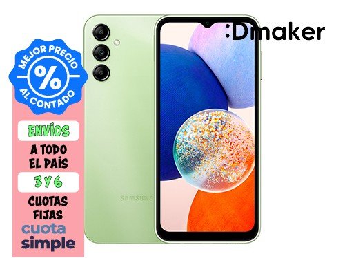 CELULAR SAMSUNG GALAXY A14 5G 128GB 4GB RAM VERDE CLARO 6.6 PULGADAS