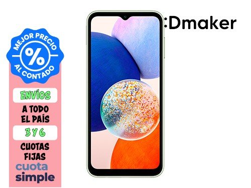 CELULAR SAMSUNG GALAXY A14 5G 128GB 4GB RAM VERDE CLARO 6.6 PULGADAS