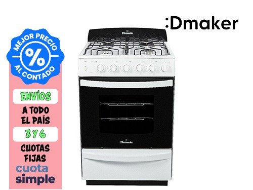 COCINA FLORENCIA MULTIGAS 5536 BLANCA 56CM EFICIENCIA ENERGETICA A