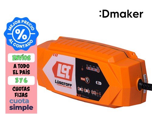 CARGADOR DE BATERIA SMART LUQSTOFF LCT-7000 120W AUTO MOTO