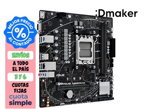 MOTHERBOARD ASUS PRIME A620M-K AM5 DDR5 2  PCIE 4.0 - PCIE 3.0