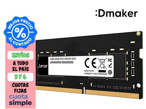 MEMORIA RAM 8GB DDR4 3200MHZ LEXAR PARA NOTEBOOK