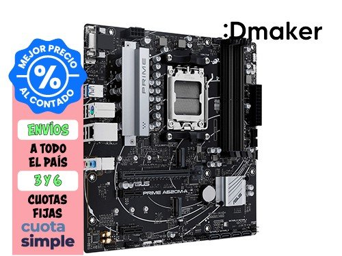 MOTHERBOARD ASUS PRIME A620M-A-CSM AM5 CON PCIE 4.0 RANURAS DUALES M.2