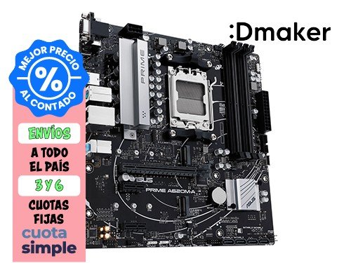 MOTHERBOARD ASUS PRIME A620M-A-CSM AM5 CON PCIE 4.0 RANURAS DUALES M.2