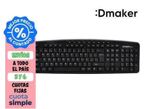 TECLADO MULTIMEDIA ARGOMTECH ARG-KB-7807 USB ESPAÑOL