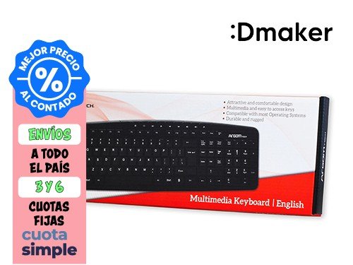 TECLADO MULTIMEDIA ARGOMTECH ARG-KB-7807 USB ESPAÑOL