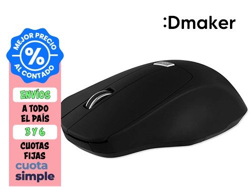 MOUSE WIRELESS ARGOMTECH MAXI MS33 2.4GHZ 4 BOTONES NEGRO