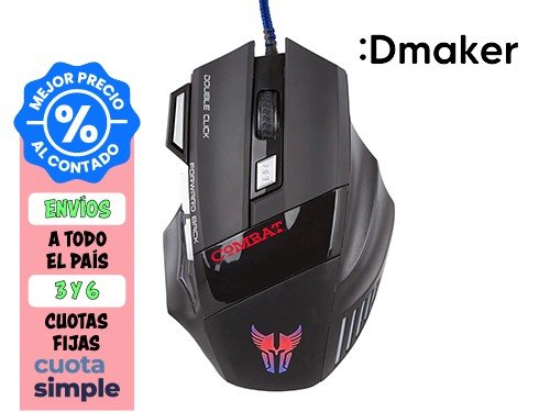 MOUSE GAMER ARGOMTECH COMBAT MS42 USB NEGRO