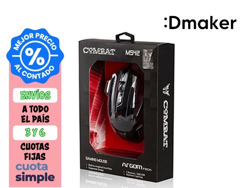 MOUSE GAMER ARGOMTECH COMBAT MS42 USB NEGRO