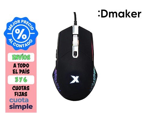 MOUSE GAMER X-MICRO XGM-230 ÓPTICO 7200 DPI CON LUZ RGB